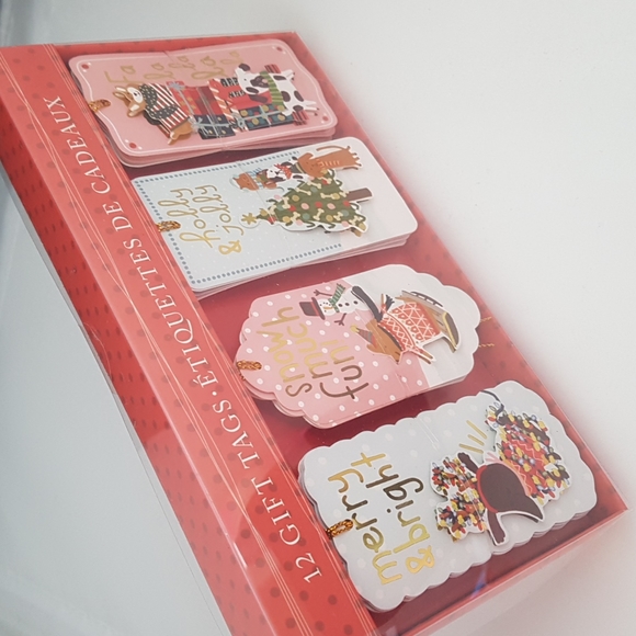 🎅🏼12 pcs 3D Holiday Gift Tags From To 1.85" x 3.75" Inch. Approx. - Picture 1 of 17